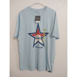 Eddie Bauer Mens Size XL Blue Star Mountains Short Sleeve Tshirt New With Tags